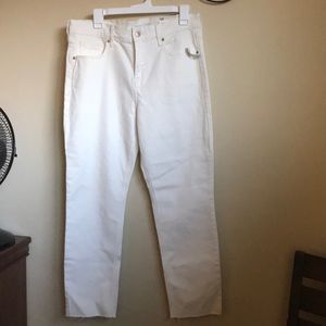 White Old Navy Mid Rise Jeans